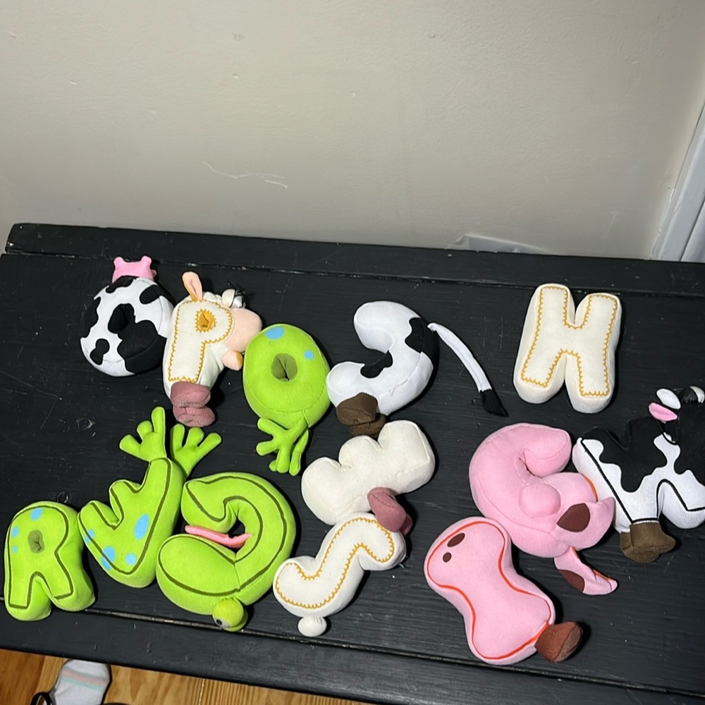 Antique letters with magnets from show
